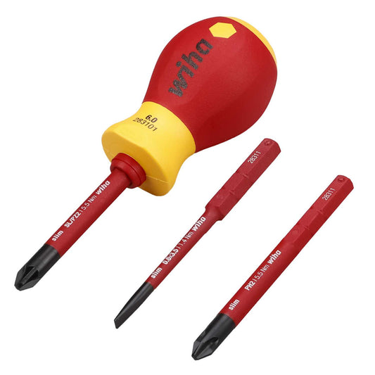 Wiha VDE Stubby Screwdriver Slimbit Set
