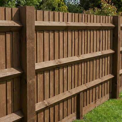 Brown Sawn Treated Arris Rail 75mm x 75mm x 3000mm