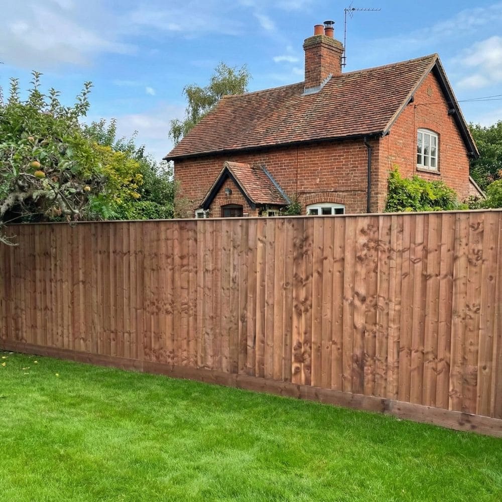 22mm x 150mm Brown Treated Feather Edge Fence Board 1650mm