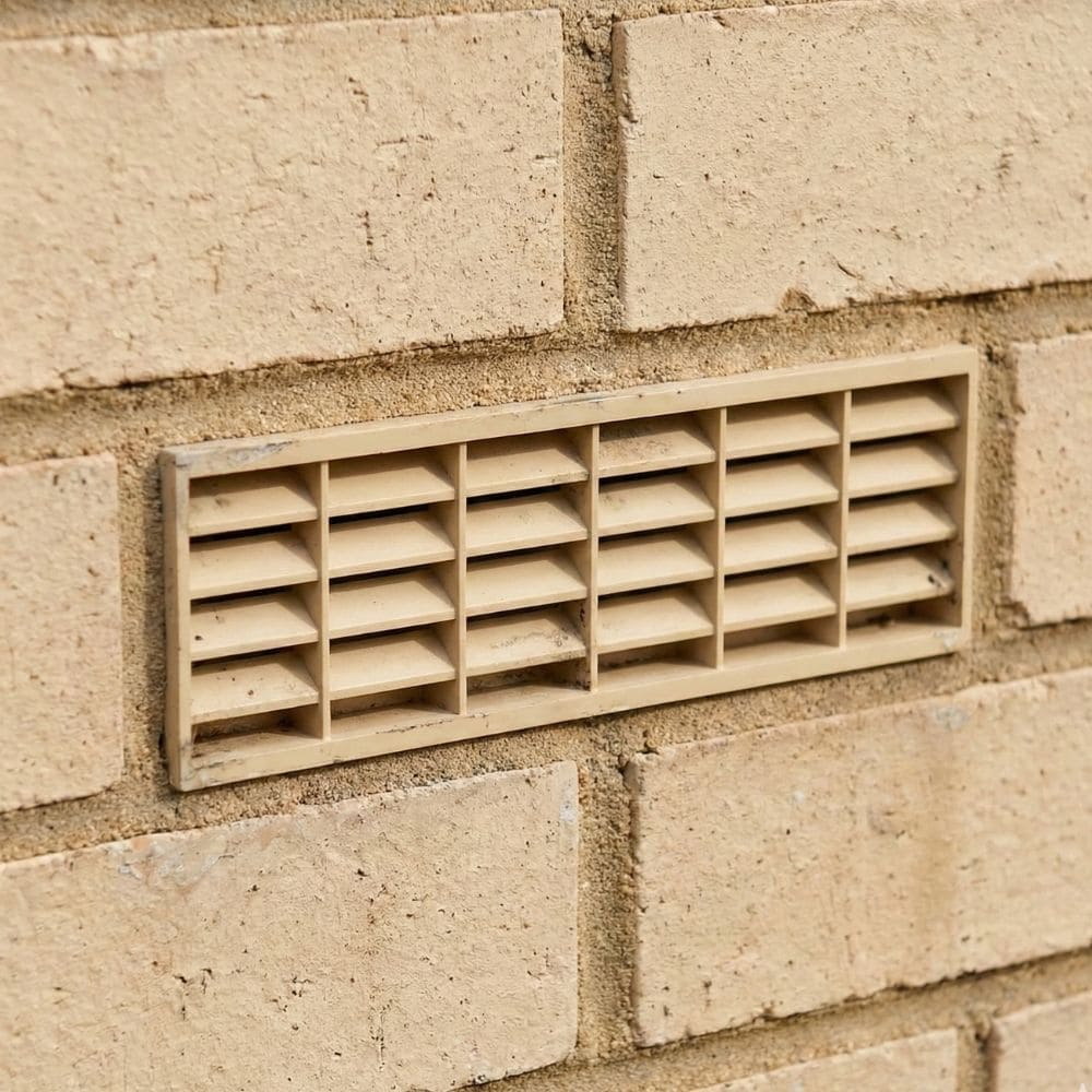 Plastic Air Brick Buff 76mm x 229mm (9" x 3")