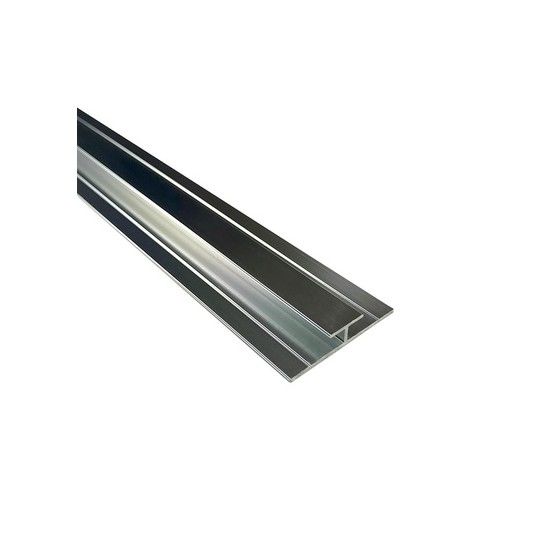WETWALL ALLOY H-SECTION 2440mm POLISHED SILVER SWA-HSN-PS-2440