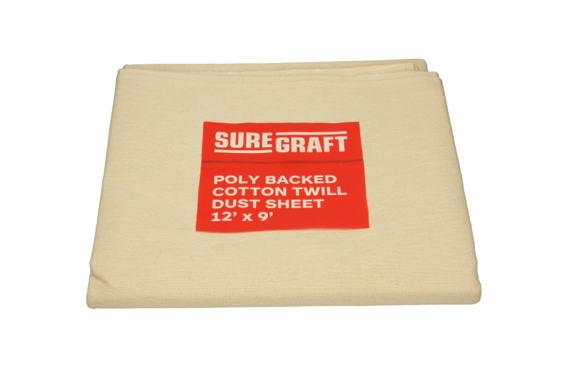 SUREGRAFT P/BACK COTTON DUST SHEET 12X9FT