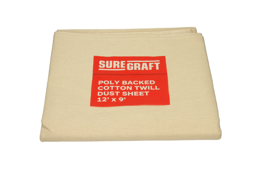SUREGRAFT P/BACK COTTON DUST SHEET 12X9FT