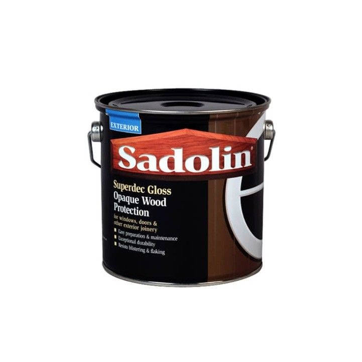 SADOLIN SUPERDEC OPAQUE WOOD STAIN 2.5l SUPER WHITE GLOSS 5028851