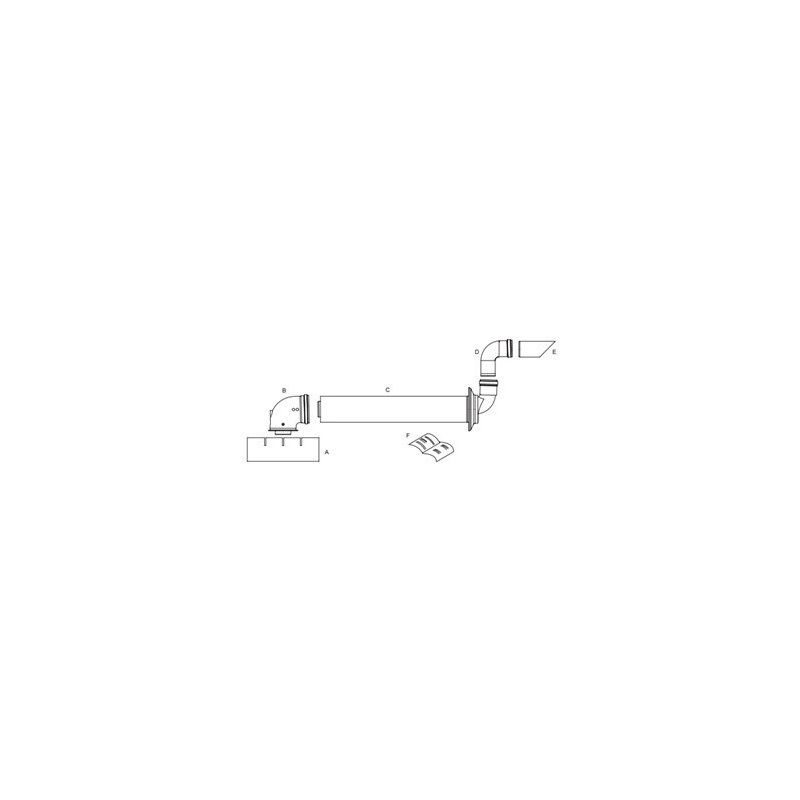 IDEAL INDEPENDENT COMBI/SYSTEM HIGH LEVEL OUTLET KIT (PLUME) 208179 102779