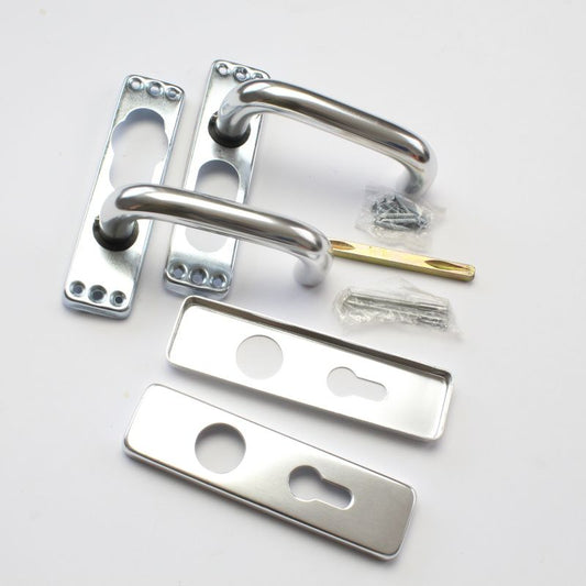 DUFFELLS TSS ROUND BAR LEVER ON PLATE FURNITURE EURO TSSRBLEURPAA