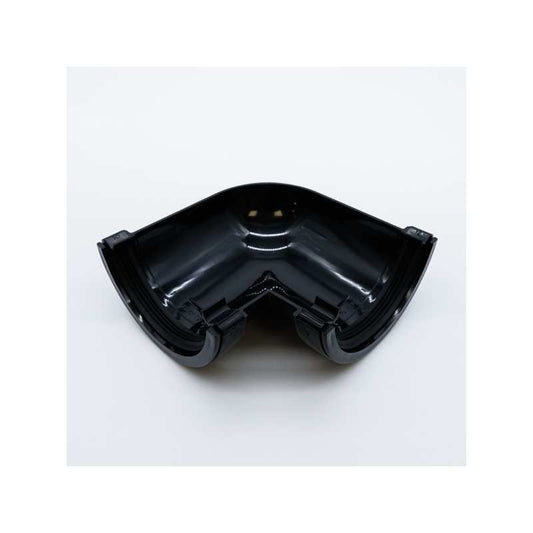 POLYPIPE RAINWATER HALF ROUND GUTTER 112mm x 90deg ANGLE RR103B BLACK