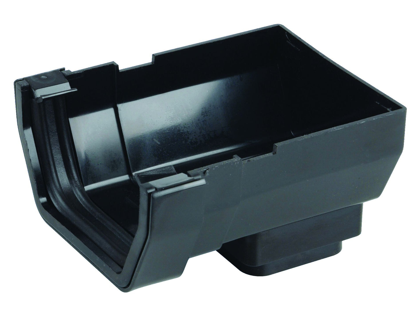 OSMASQUARELINE 4T807 PVCU STOPEND OUTLET 100mm 4T807B BLACK