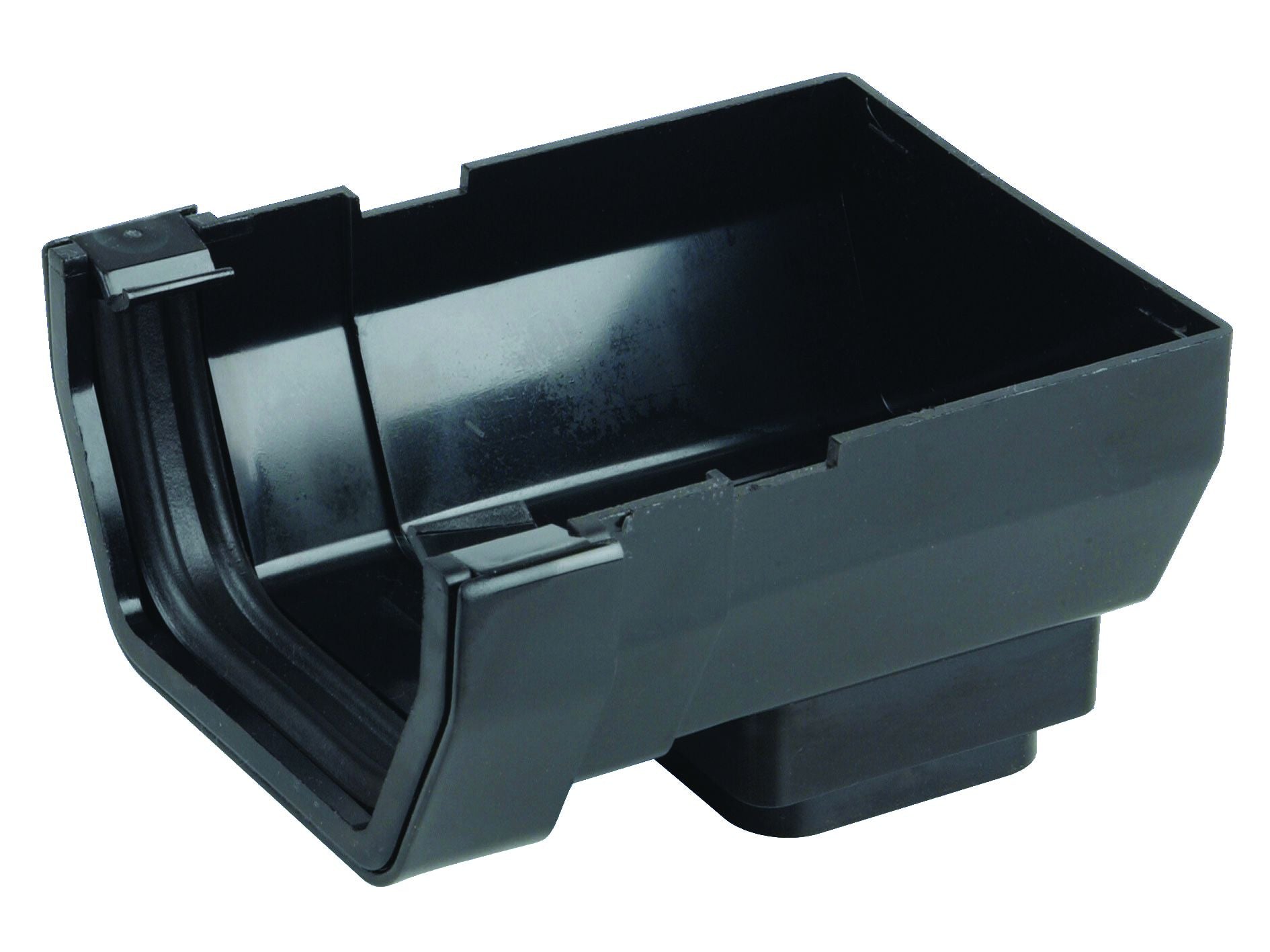 OSMASQUARELINE 4T807 PVCU STOPEND OUTLET 100mm 4T807B BLACK
