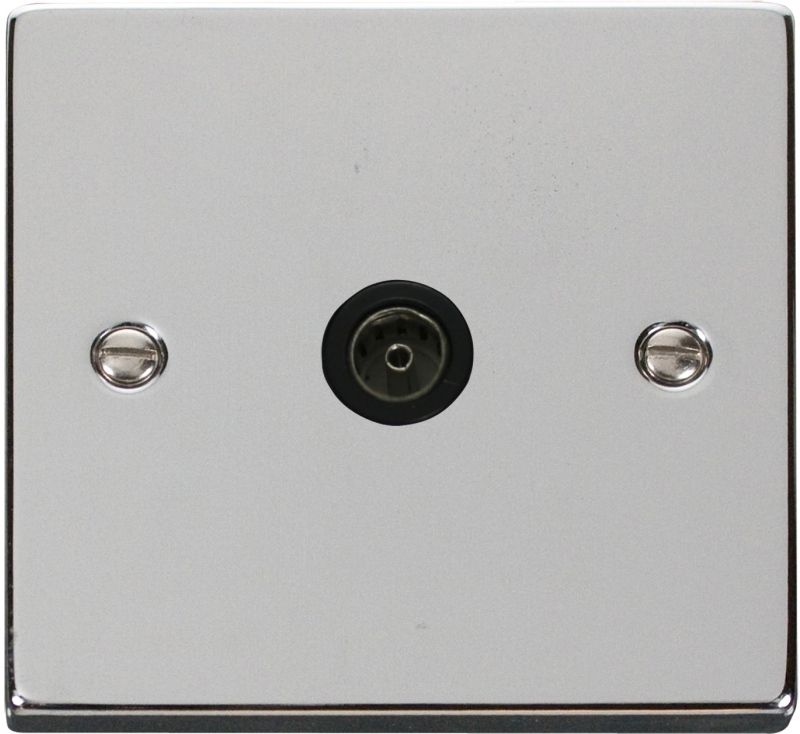 CLICK VPCH065BK 1G SINGLE COAXIAL OUTLET POL CHR