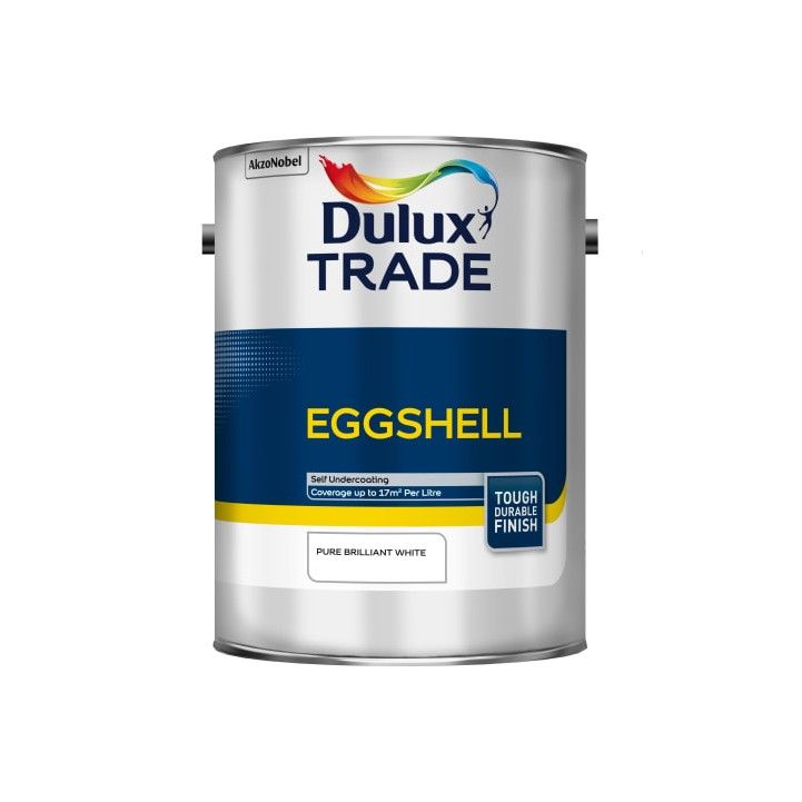 DULUX TRADE EGGSHELL 5l PURE BRILLIANT WHITE 5184005