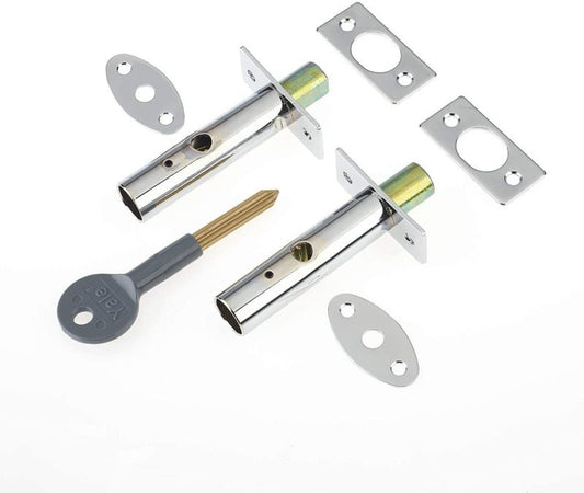 YALE DOOR SECURITY BOLT PACK 2 P-M444-CH-2 POLISHED CHROME