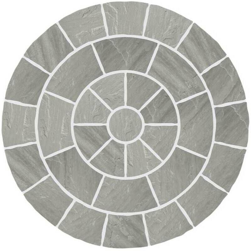 GLOBAL STONE NATURAL SANDSTONE CIRCLE 2.8m CASTLE GREY CGSC2800