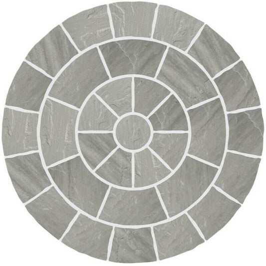 GLOBAL STONE NATURAL SANDSTONE CIRCLE 2.8m CASTLE GREY CGSC2800