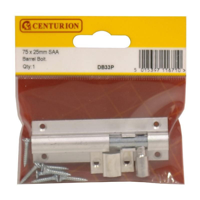 CENTURION DB33P ALUMINIUM 75mm STRAIGHT BARREL BOLT
