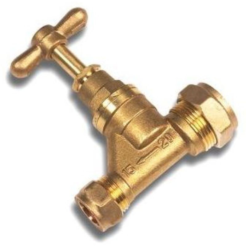 EMBRASS EP STOPCOCK MDPE BRASS 22 x 25mm WRAS 301630