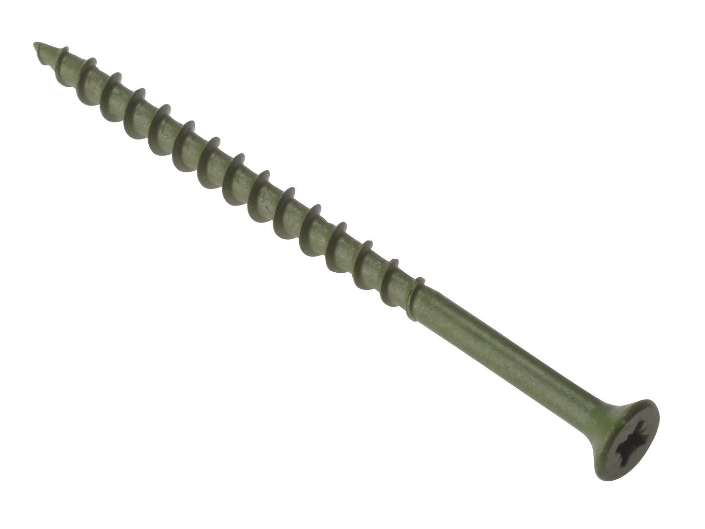 FORGEFIX FORDS4575 POZI DECKING SCREWS 4.5 x 75mm GREEN (PACK 200)