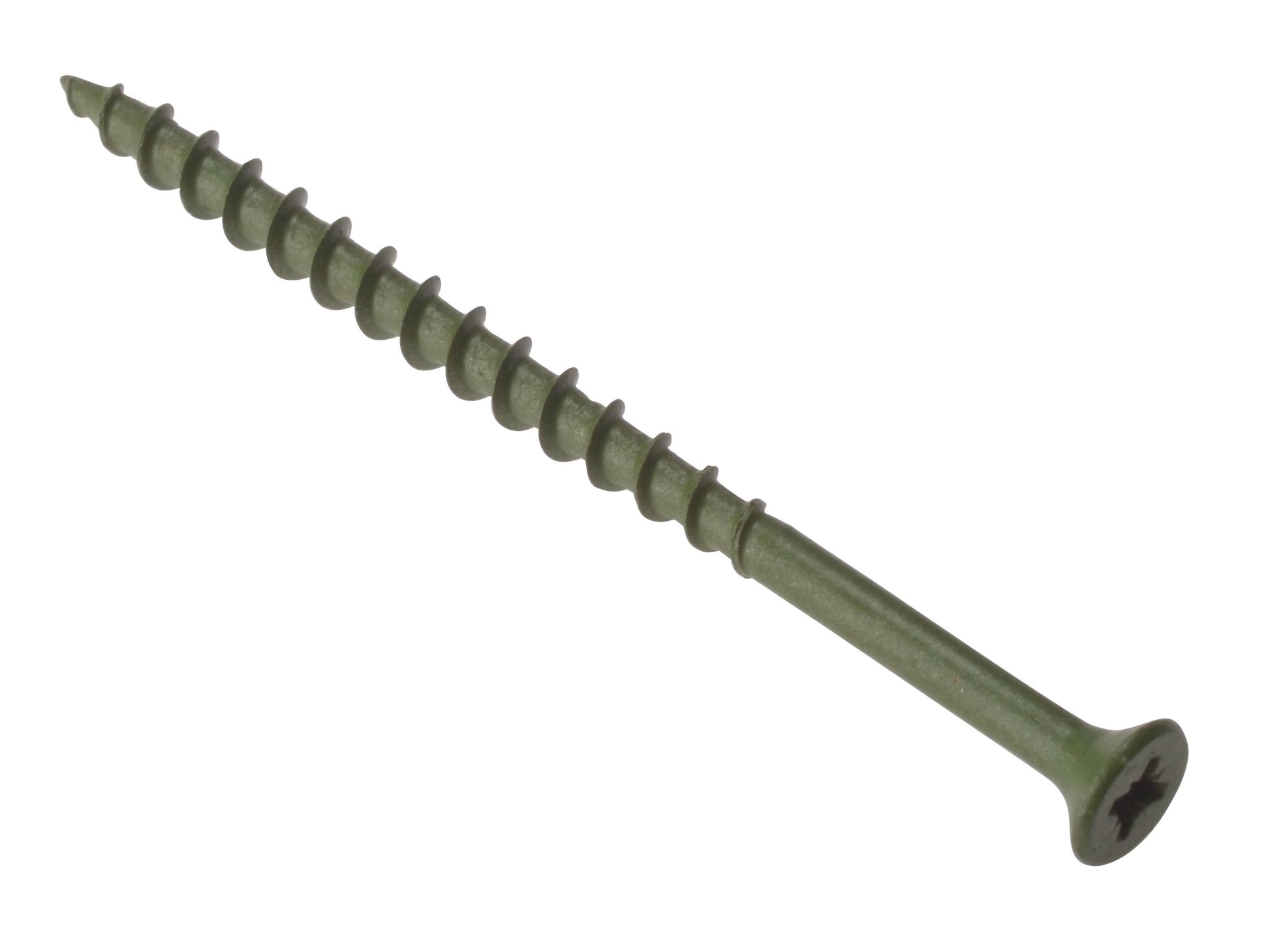 FORGEFIX FORDS4575 POZI DECKING SCREWS 4.5 x 75mm GREEN (PACK 200)