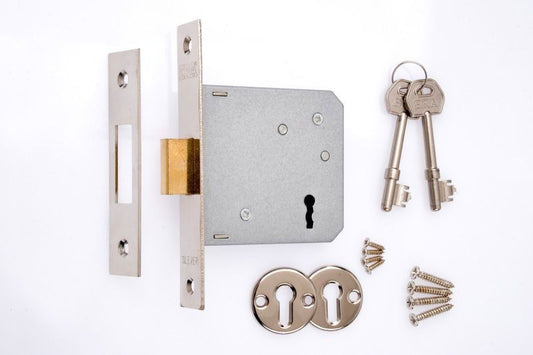 ERA 3 LEVER DEADLOCK 75mm CHROME VISI PACK 572-62