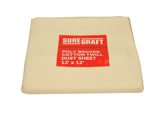 SUREGRAFT P/BACK COTTON DUST SHEET 12X12FT