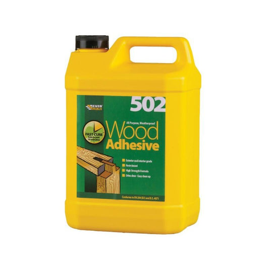 Everbuild 502 Weatherproof Wood Adhesive 5L WOOD5