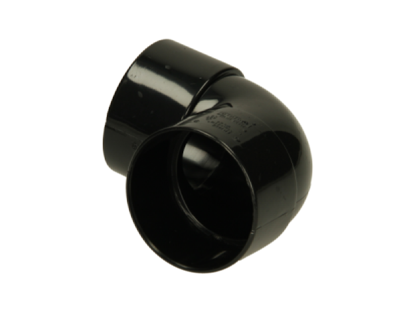 POLYPIPE MUPVC WASTE KNUCKLE BEND 32mm x 90deg MU112B BLACK
