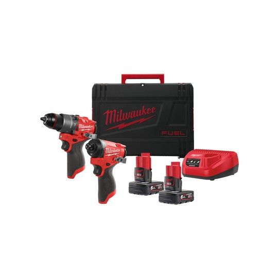 MILWAUKEE M12FPP2A2-602X 12V BRUSHLESS TWIN  PACK WITH 2X 6.0AH LI-ION BATTERIES