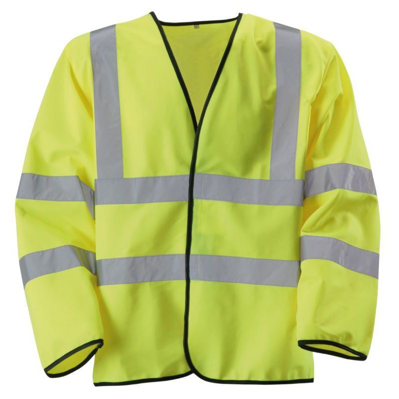 BLACKROCK HI-VIZ LONG SLEEVE WAISTCOAT YELLOW 8010005 LARGE