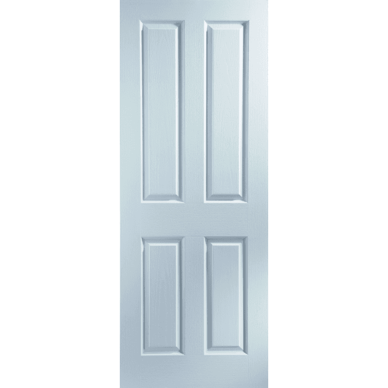 JELD WEN PRIMED 4 PANEL GRAINED DOOR 6'6 x 2'6 26OFD
