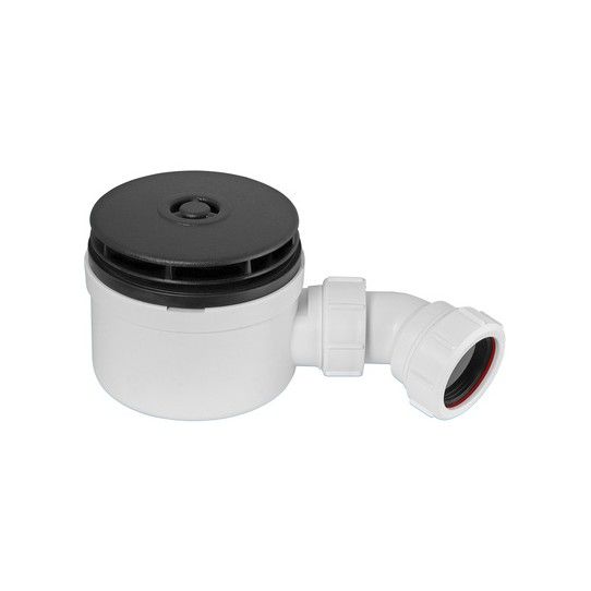 MCALPINE ST90MB10-70 SHOWER TRAP BLACK GRID 90mm 61020112