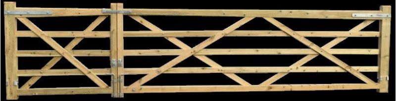 DENBIGH TIMBER 5 x 3'8" SAWN TANALISED 5 BAR FIELD GATE 5BARFIELD5FTSPTG
