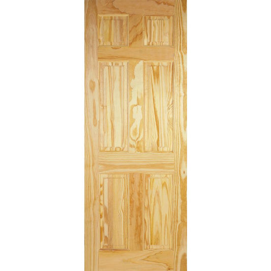 LPD CLEAR PINE 6 PANEL INTERNAL DOOR 78 x 30" 1981 x 762 x 35mm CP6P30