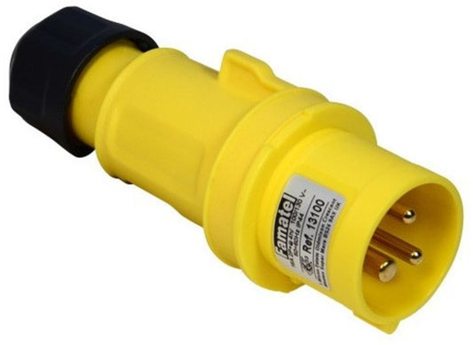 VIAS IP44 PLUG 110v 16a 2P+E YELLOW V441631P