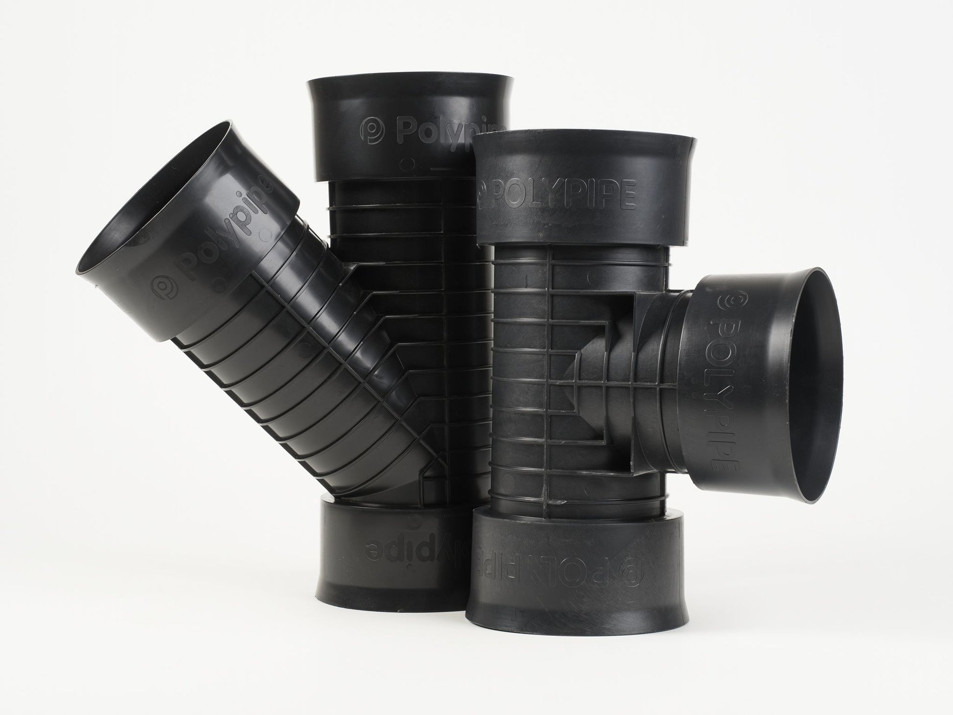 POLYPIPE RIDGIDRAIN EQUAL JUNCTION TRIPLE SOCKET 225mm x 45deg JRD225225Y/1