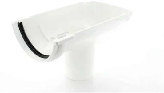 MARLEY CLIPMASTER STOP END OUTLET 112mm WHITE ROC2W