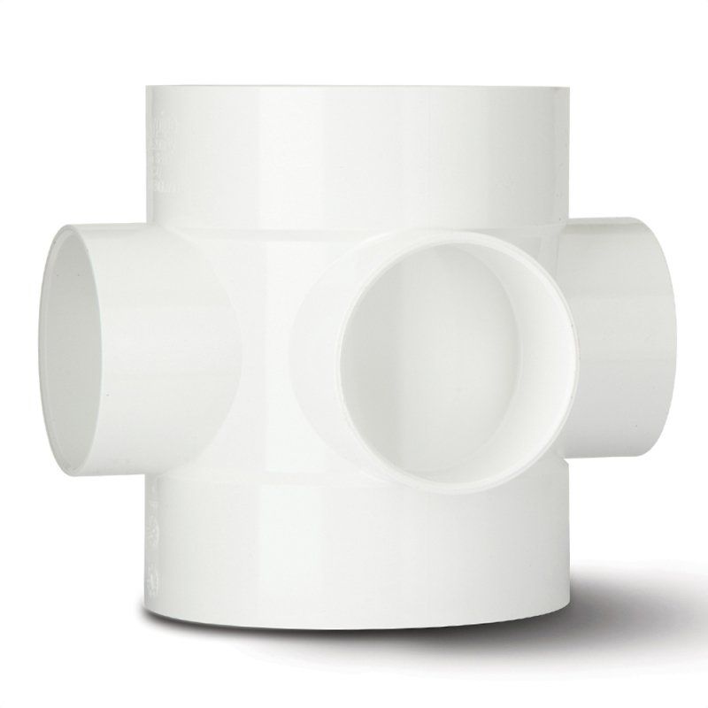 POLYPIPE SOIL SHORT BOSSPIPE S/SOCKET 110mm SE60 SE60W WHITE