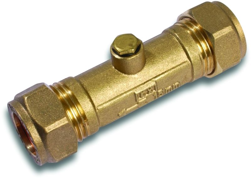 EMBRASS DOUBLE CHECK VALVE DZR 15mm BRASS WRAS 307207