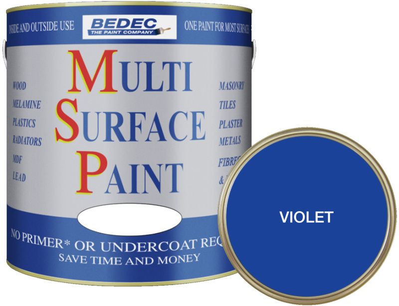 BEDEC SOFT SATIN MULTI SURFACE PAINT 2.5l VIOLET BEDE2KB1197/70