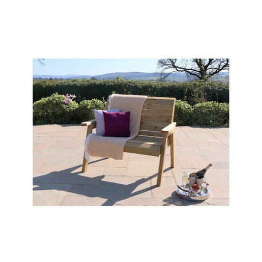 ZEST CHARLOTTE 2-SEATER BENCH 1.19 x 0.75 x 0.99 GREEN 27813