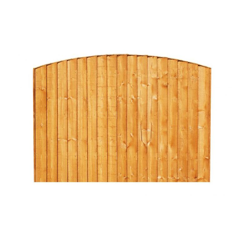 DENBIGH TIMBER TANALISED CONVEX VERTICAL BOARD PANEL 6 x 5' (5' HIGH TO TOP OF BOW) BOVB6X5PTG