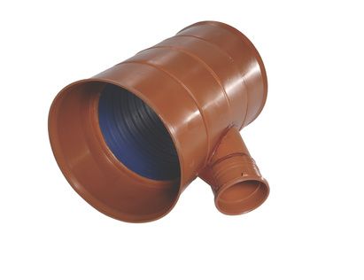 POLYPIPE RIDGISEWER 500mm x 150mm POLYSEWER 45deg UNEQUAL JUNCTION RSWPSJ500150Y8