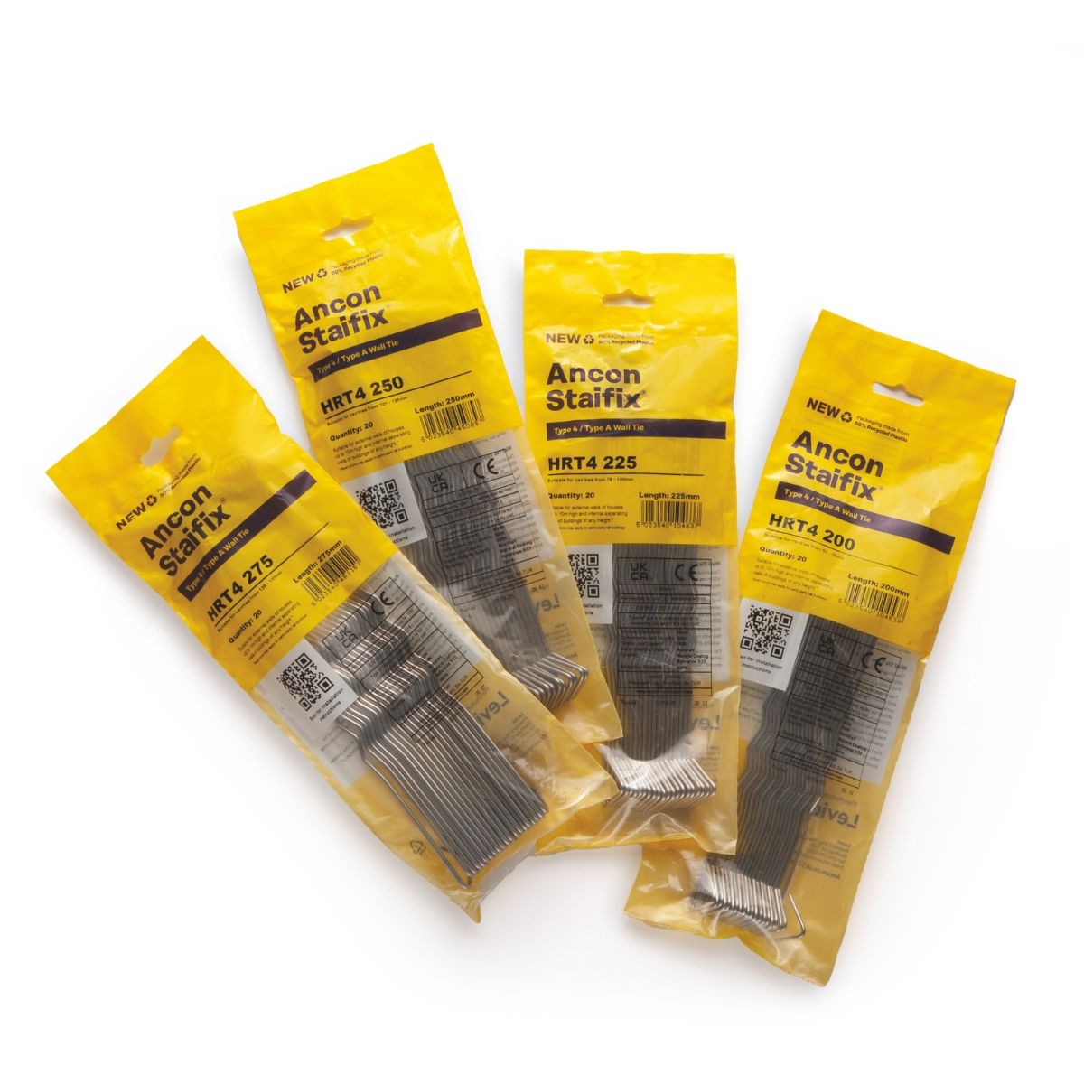 ANCON STAIFIX HRT4 HOUSING WALL TIE 225mm (PACK 20) HRT422520PKS