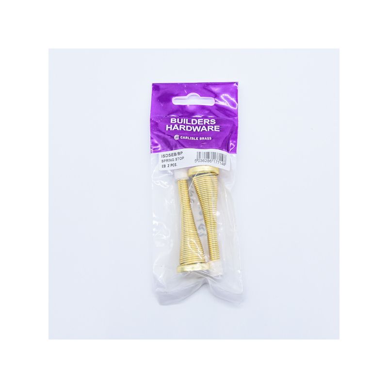 SPRING DOOR STOP (PACK 2) BRASS ISDSEB/RP