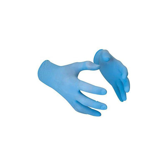 BEESWIFT NITRILE POWDER FREE DISPOSABLE GLOVES BLUE MEDIUM NDGPFBEBM