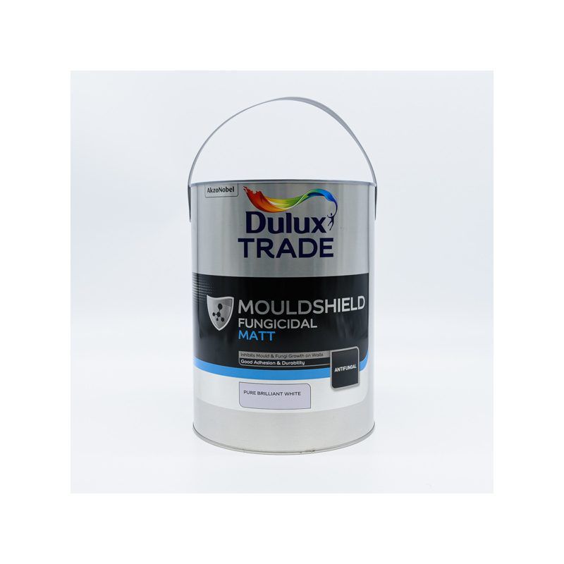 DULUX TRADE MOULDSHIELD FUNGICIDAL MATT PURE BRILLIANT WHITE 5l 5091535