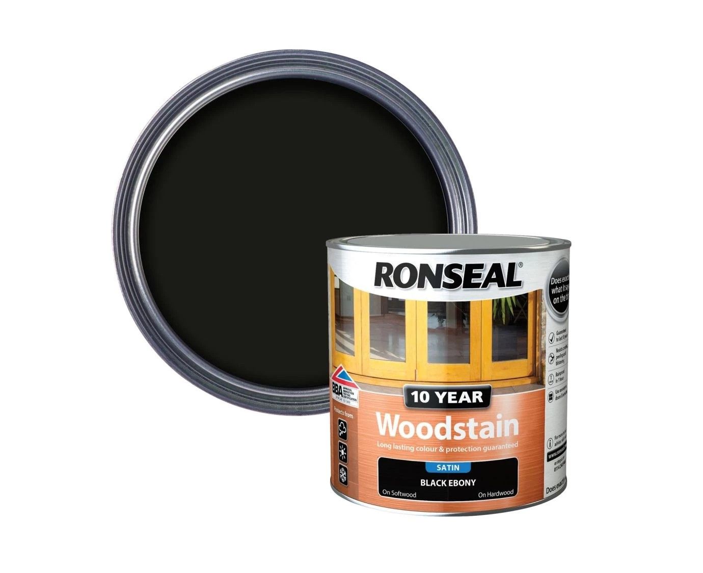 RONSEAL 10 YEAR WOODSTAIN 2.5l EBONY 38695