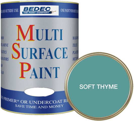 BEDEC SOFT SATIN MULTI SURFACE PAINT 750ml SOFT THYME BEDE2KB1196/29