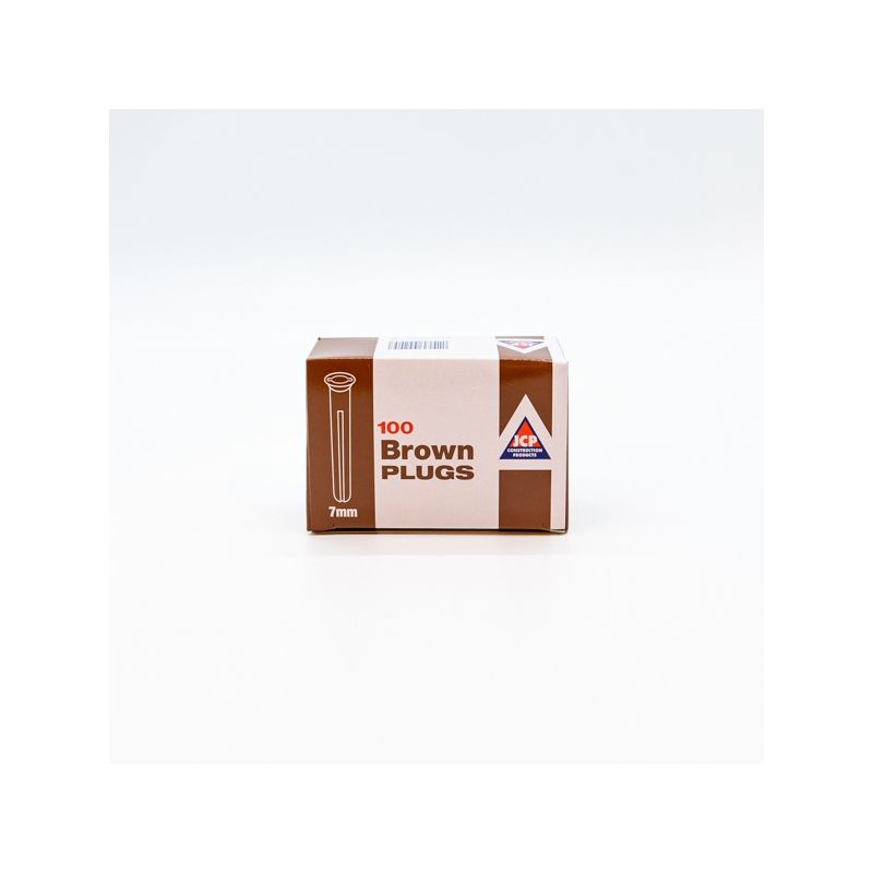 OJ JCP PLASTIC WALLPLUGS (BOX 100) BROWN ABP