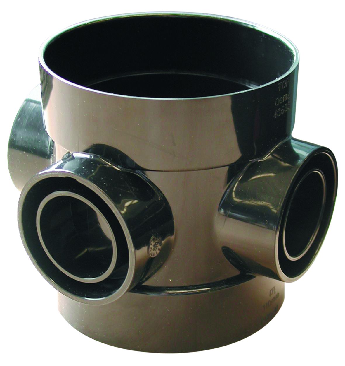OSMASOIL D/SW SHORT BOSS PIPE 110mm BLACK 4S588B