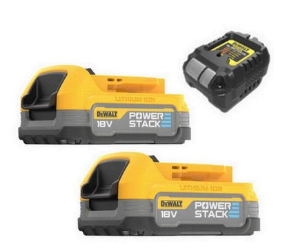 DeWalt 18V Xr Starter Kit- Dcb1102 + 2 x Compact Powerstack Batteri | DCB1102E2-GB